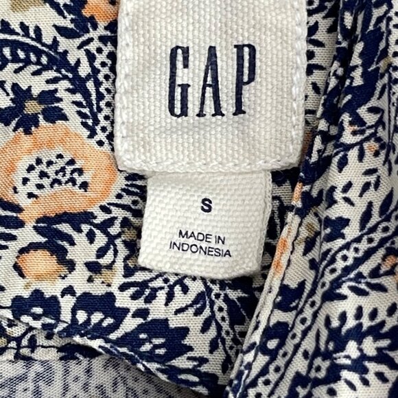 Gap Women's Small Paisley Print Shift Mini Dress Boho Chic Preppy Hipster - Picture 4 of 4